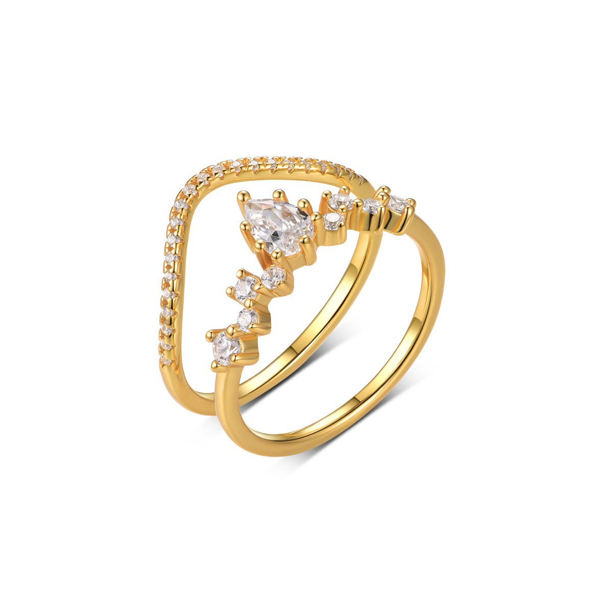 0.5carat Two-piece ring