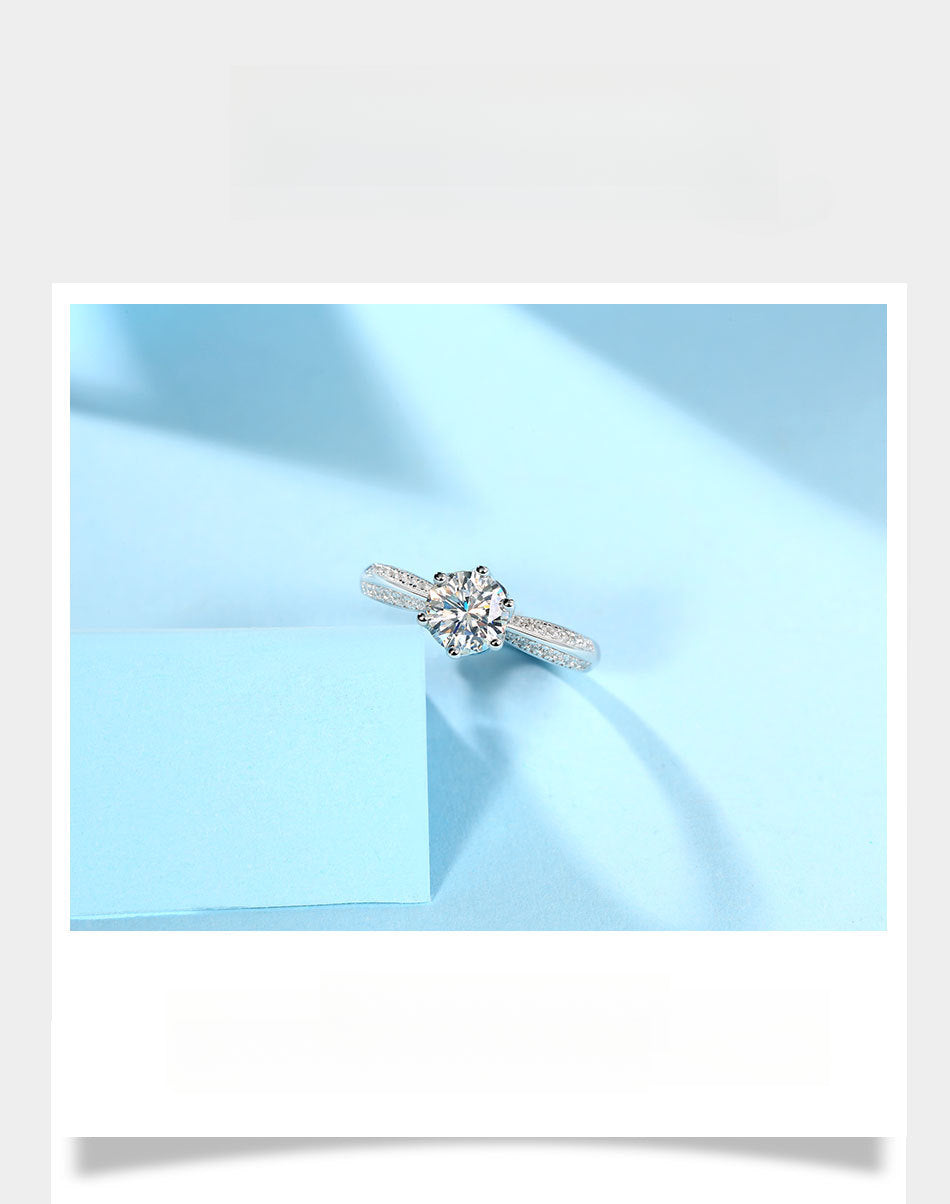 Happiness blooms like a flower Moissanite 5 carat ring