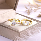 1.75 carats Water drop main and auxiliary rings