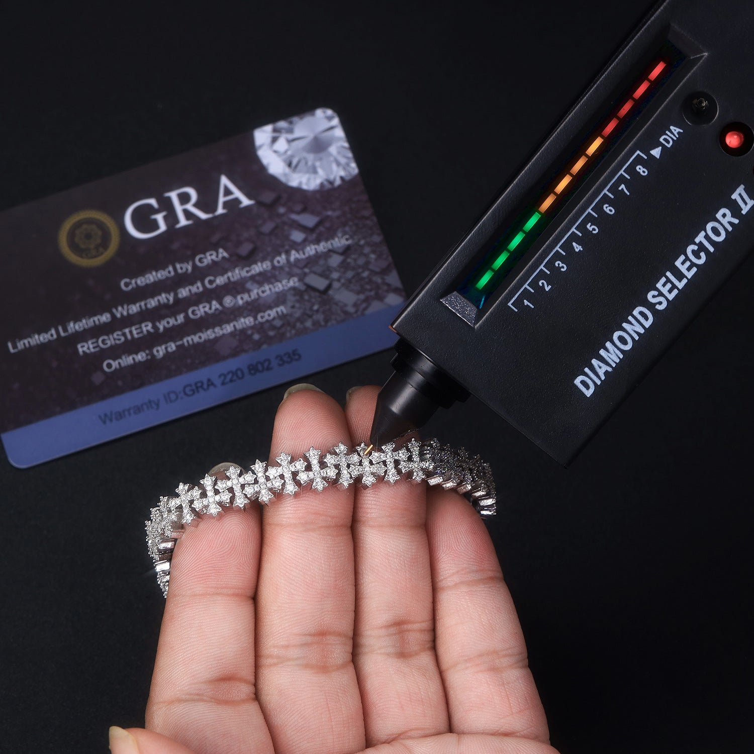 Cross Dazzling Cuban Bracelet