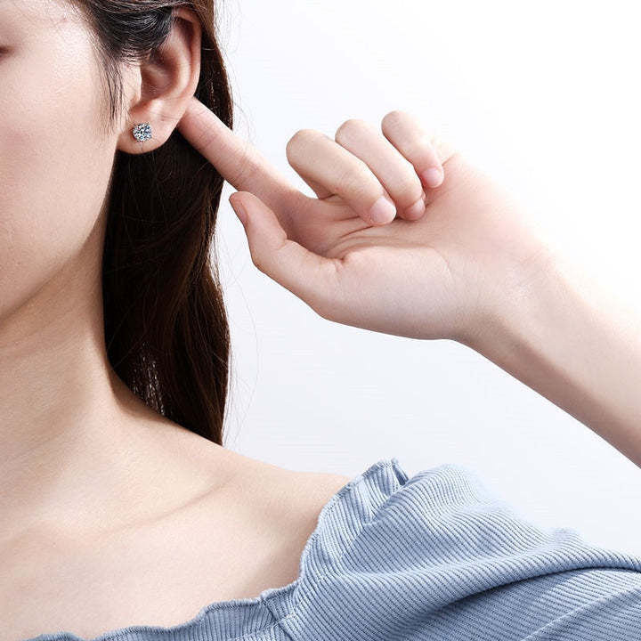 Moissanite stud earrings