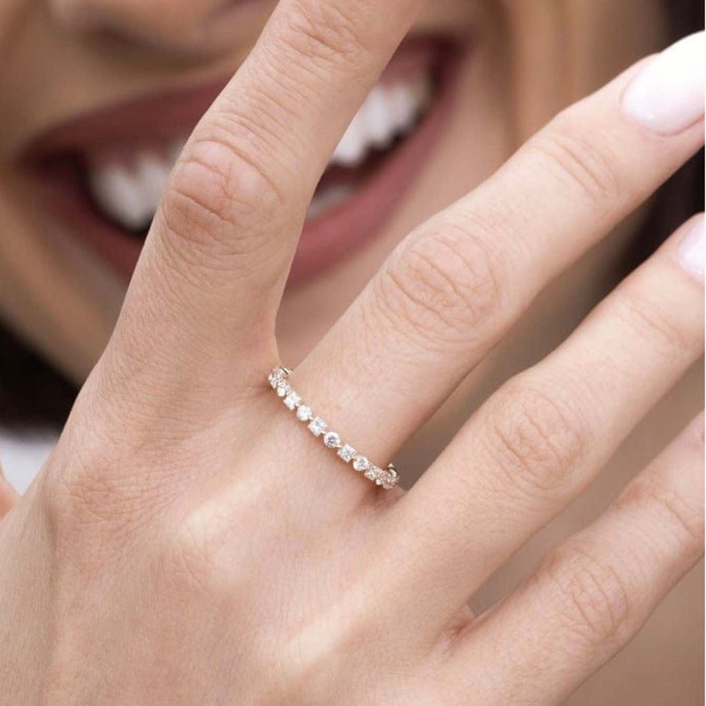 2.1 carat full circle ring