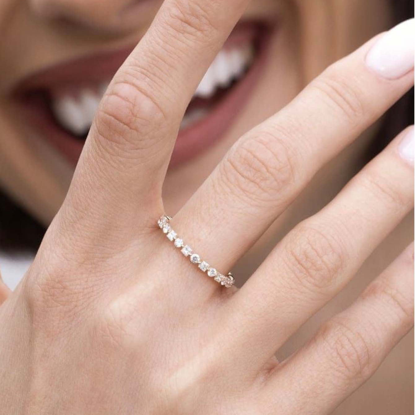 2.1 carat full circle ring