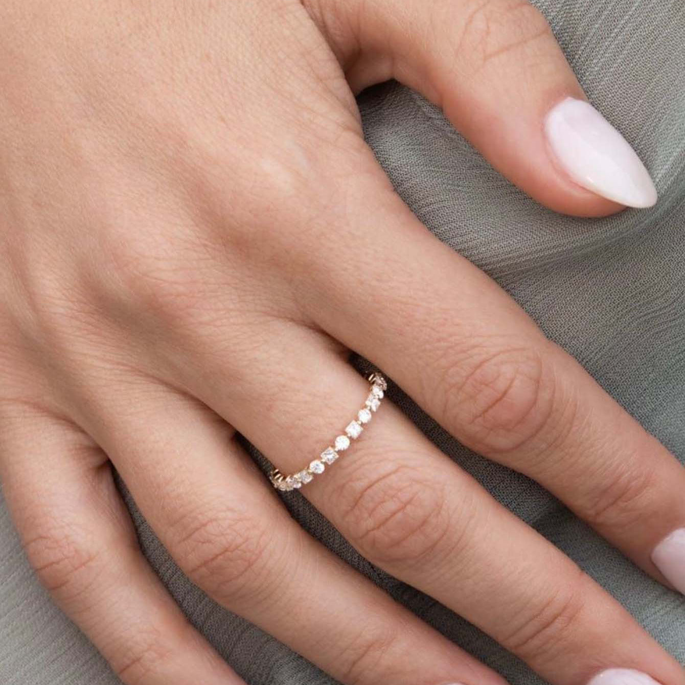 2.1 carat full circle ring