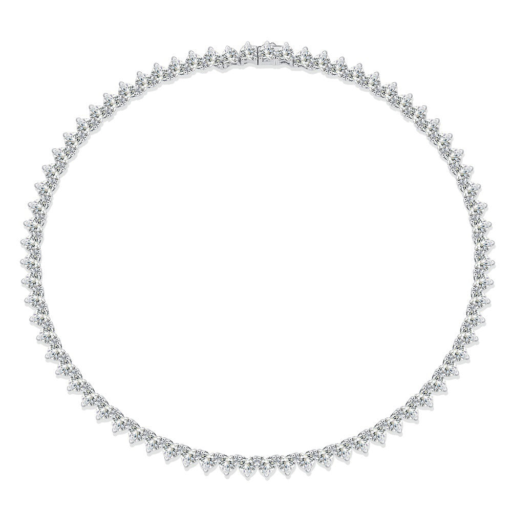 Baroque tennis necklace Princess Anna 67 carats