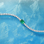 Emerald temperament light luxury full diamond row diamond bracelet