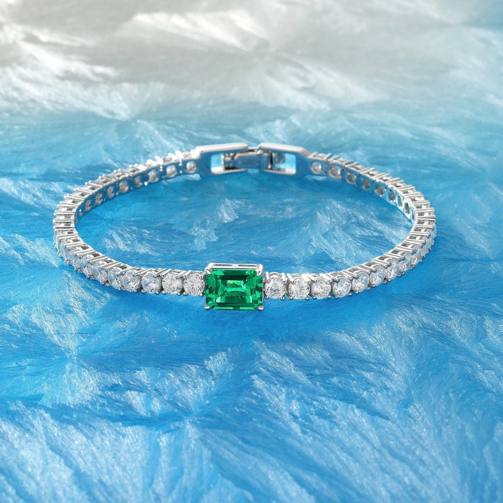 Emerald temperament light luxury full diamond row diamond bracelet
