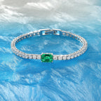 Emerald temperament light luxury full diamond row diamond bracelet