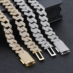 rhombus full diamond necklace