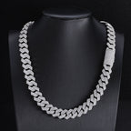 rhombus full diamond necklace
