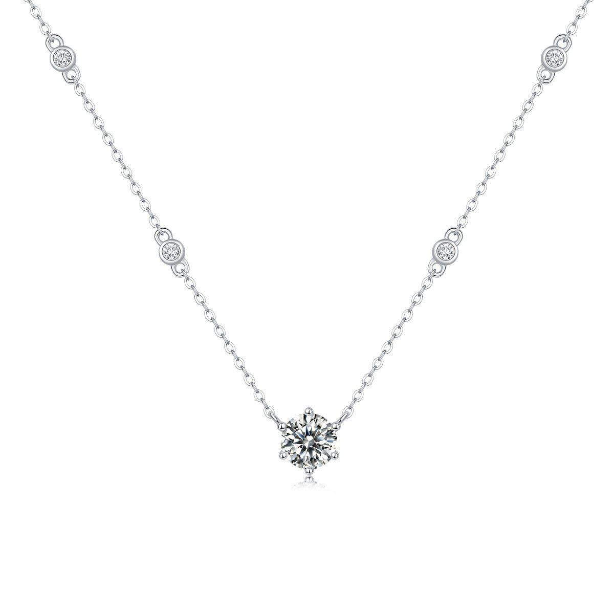 one-carat collarbone necklace