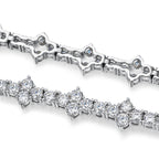 Silver mozzarella D color hip hop single row new plum blossom tennis bracelet
