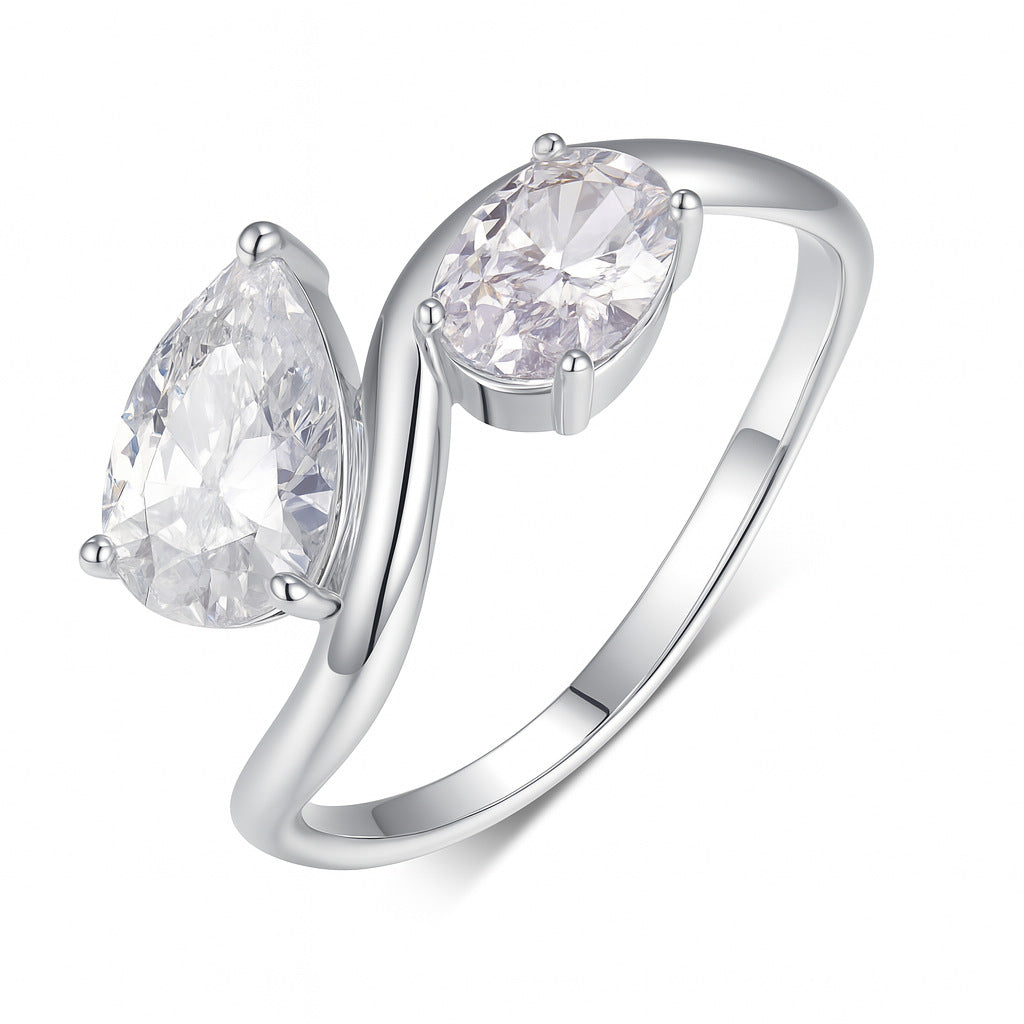 2.5 carats Fashion double ring