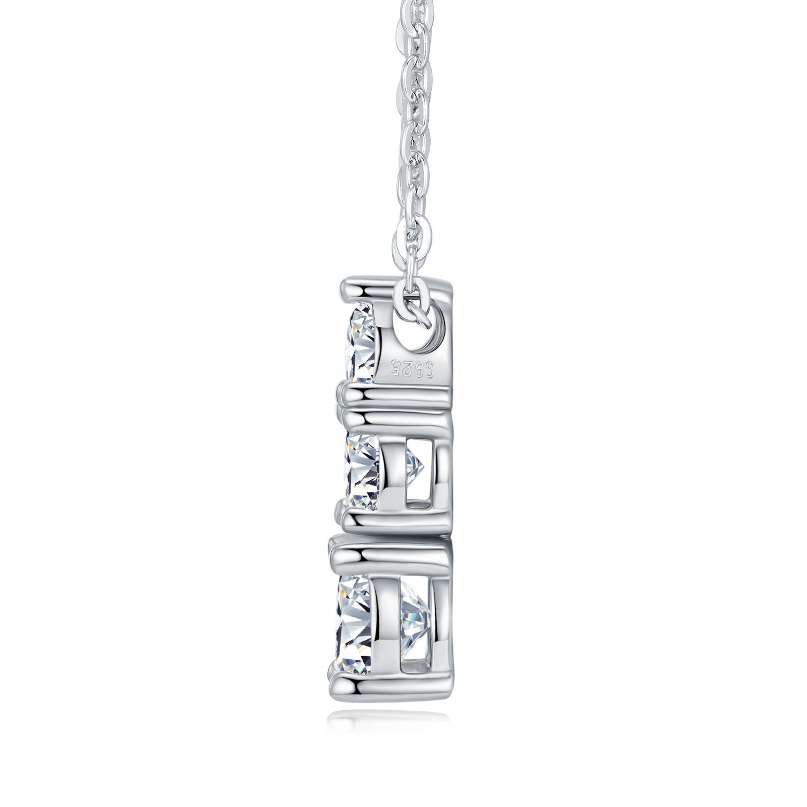 Sansheng stone moissanite clavicle chain