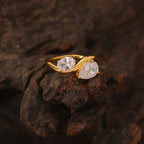 2.5 carats Fashion double ring