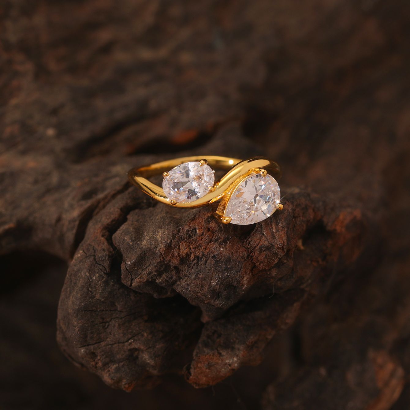 2.5 carats Fashion double ring