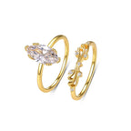 2 carats Horse eye stacked ring