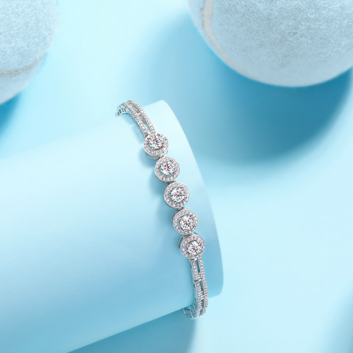 Tinker bell fantastic fairy tennis bracelet 18k white gold