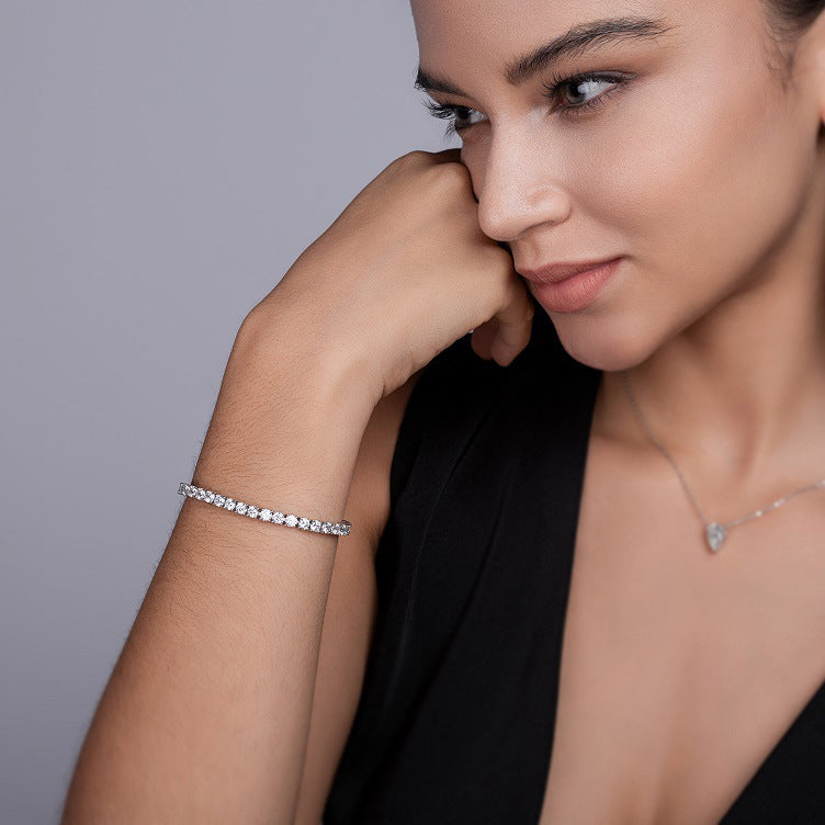 Lobster Clasp Bracelet Four-claw Tennis Bracelet