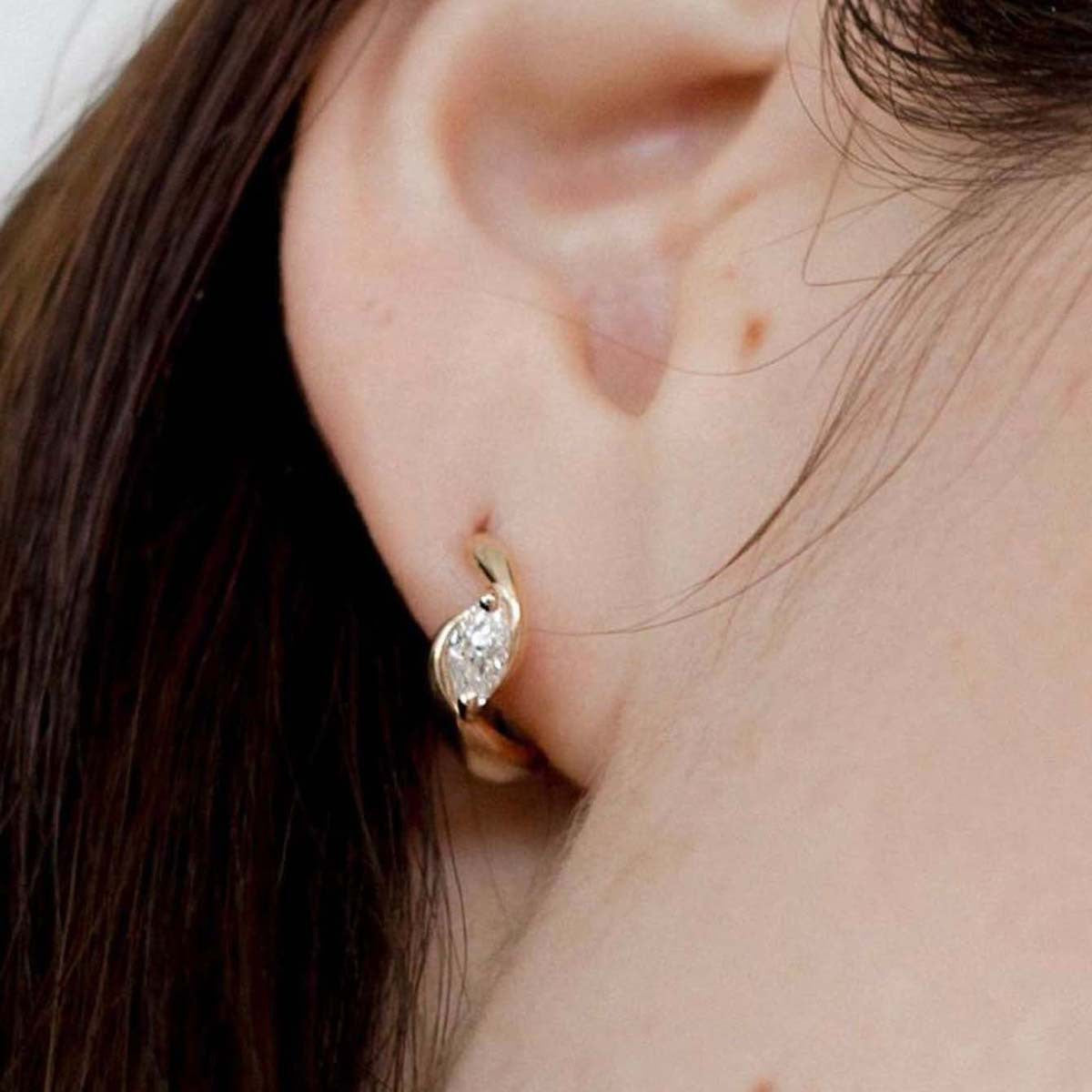 Horse eye moissanite earrings for women