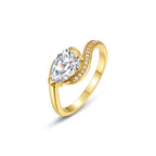 1.5 carats Water drop women's ring