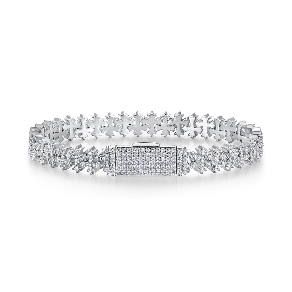 Cross Dazzling Cuban Bracelet