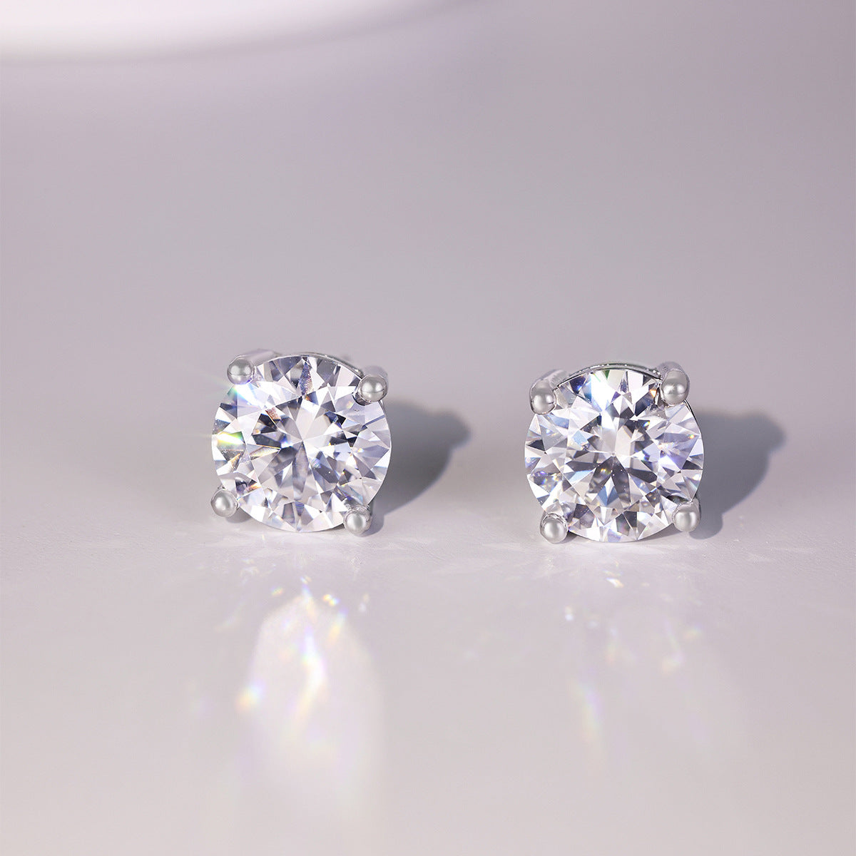 Moissanite stud earrings