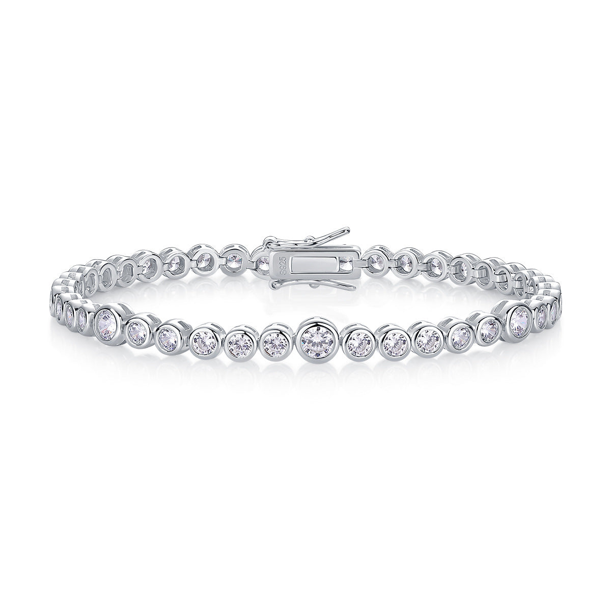 Tennis Hip Hop Fire Color Shine Tennis Bracelet