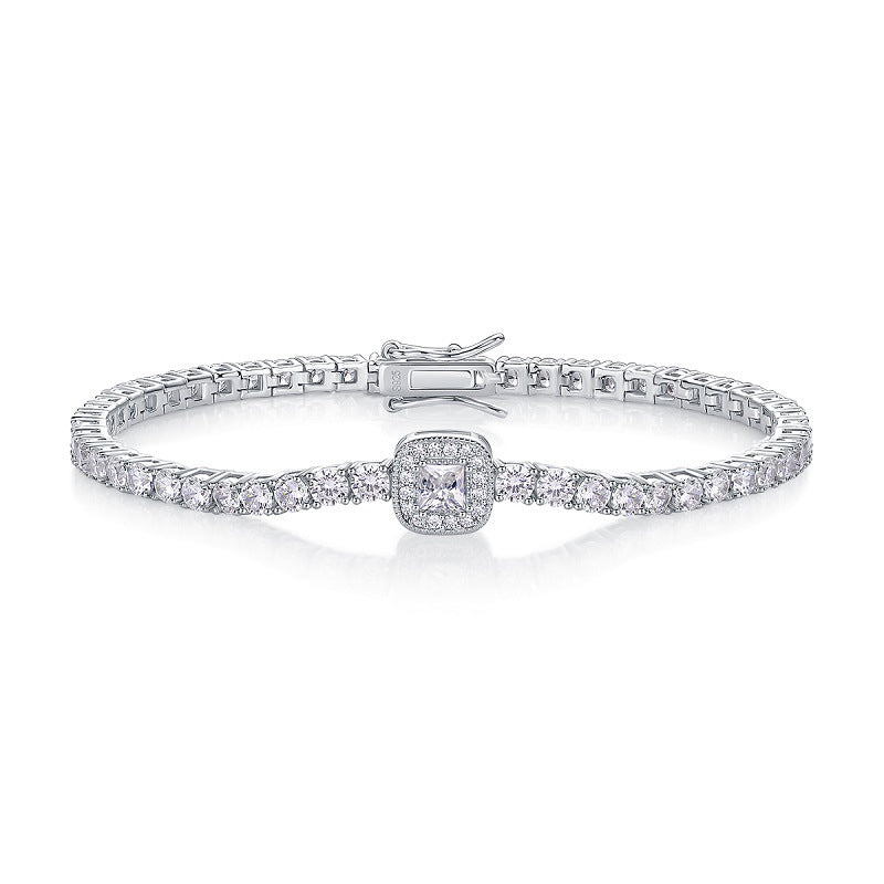 5.26 carat flower tennis bracelet trendy cool men and women the same style
