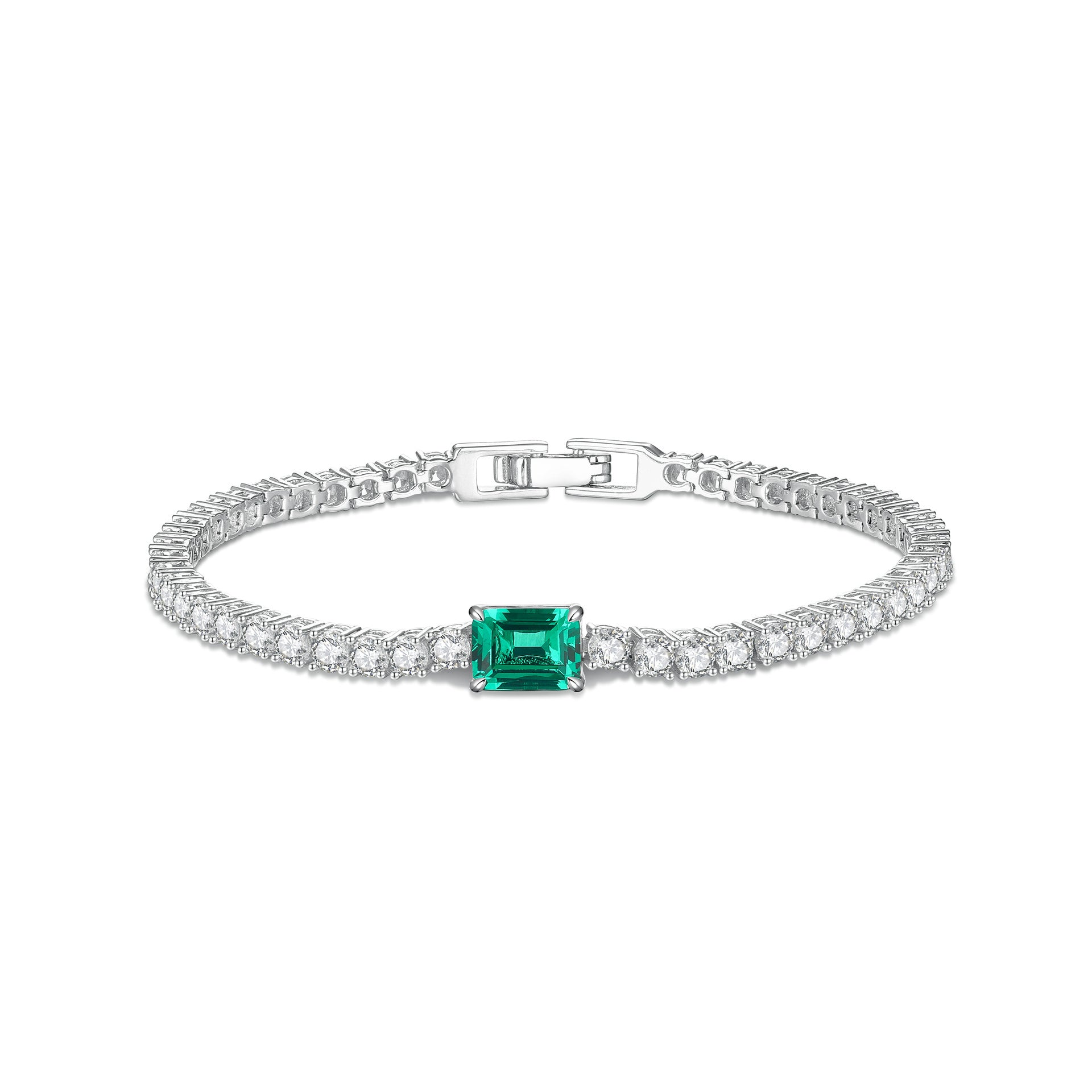 Emerald temperament light luxury full diamond row diamond bracelet