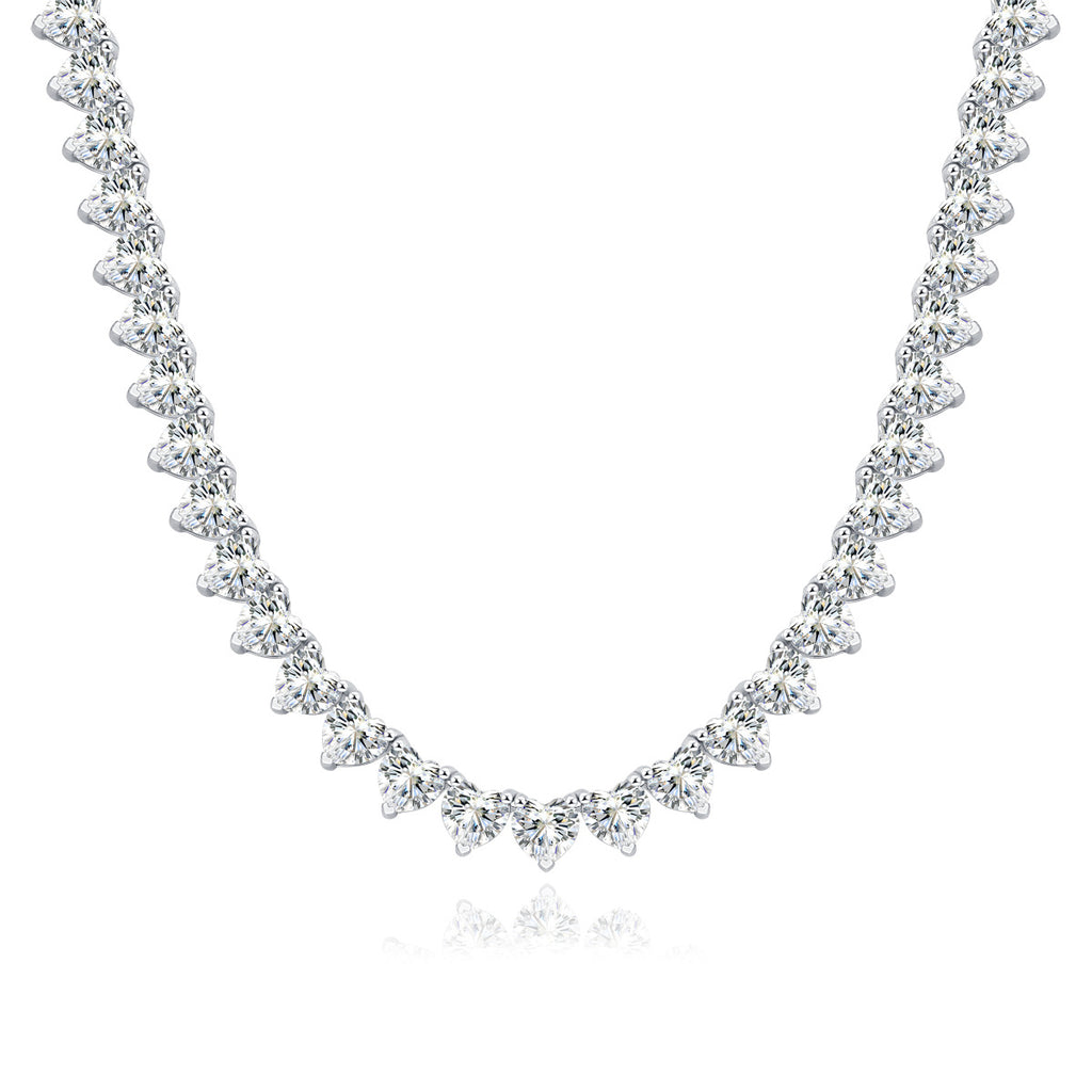 Baroque tennis necklace Princess Anna 67 carats