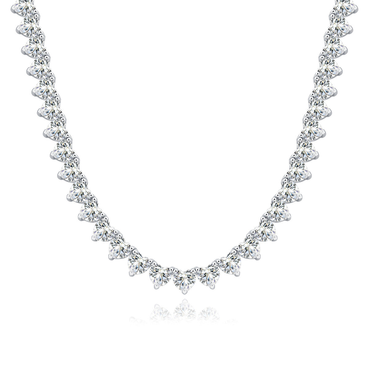 Baroque tennis necklace Princess Anna 67 carats