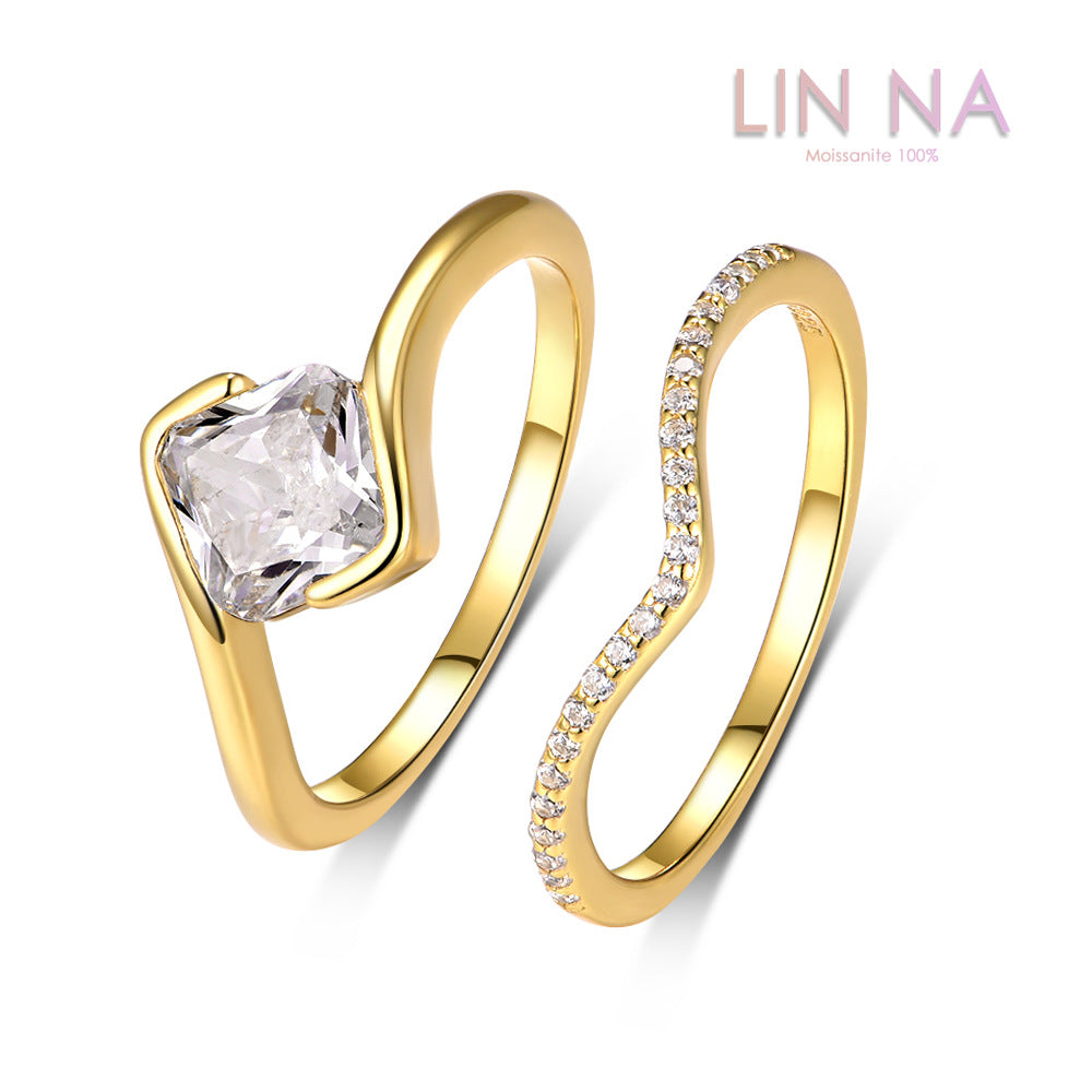 1.2carat Inlaid round ring
