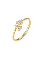 0.65 carats drop-shaped ring