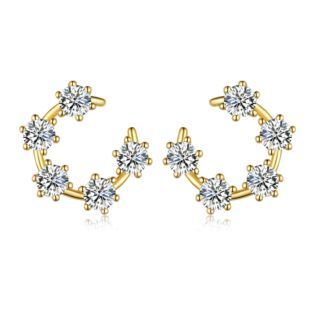Gold Ring  Stud Earrings