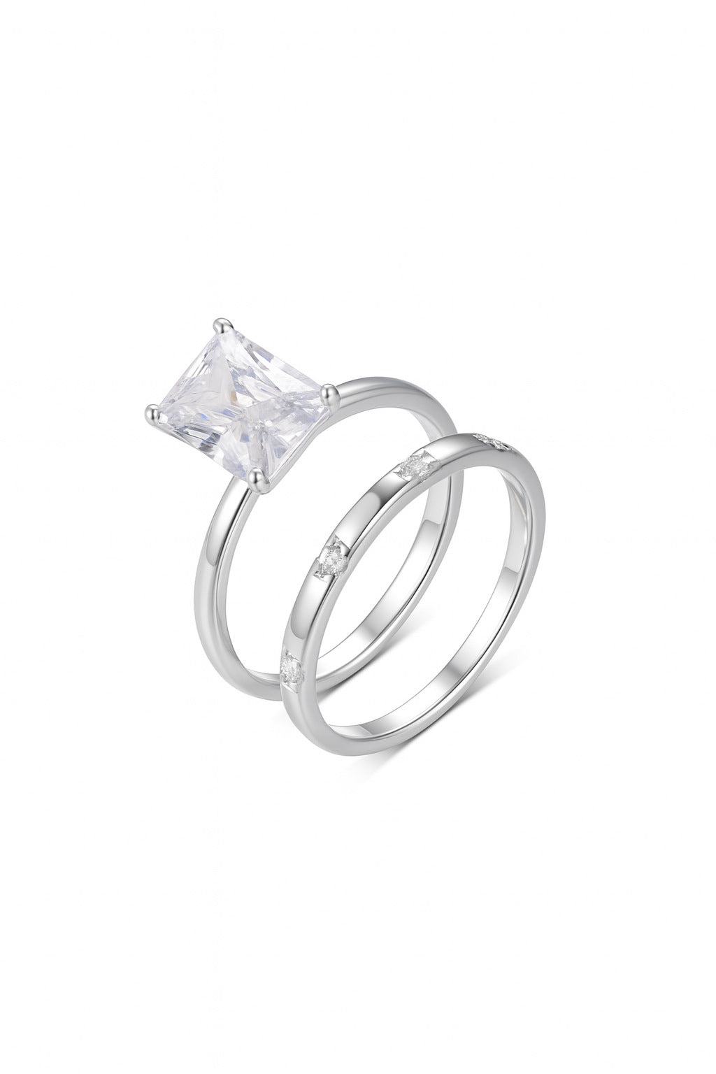 3 Carat Princess Square Main Stone Set Ring