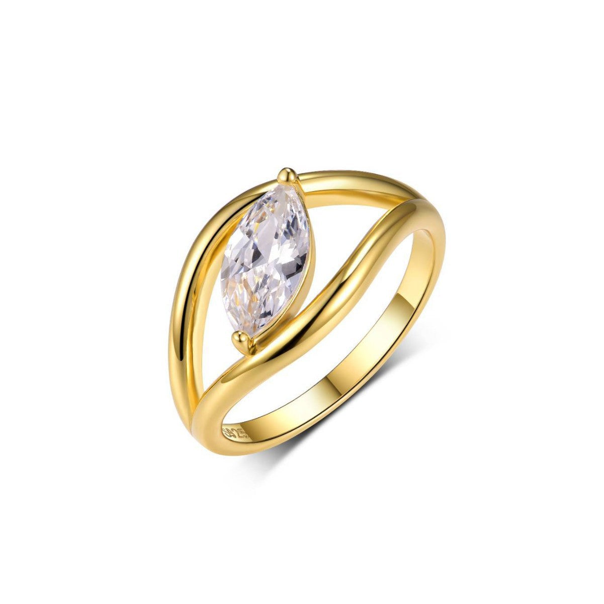 1 carat Horse eye fashion hollow  ring