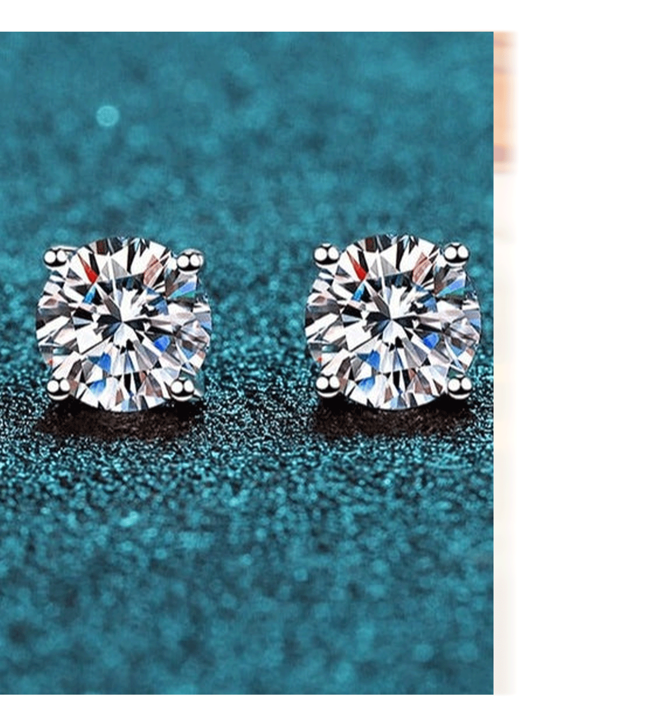 Moissanite stud earrings