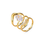 3carat Three-piece horse eye  ring.