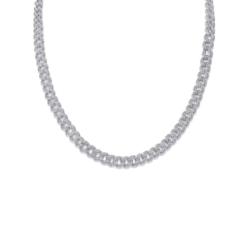 Silver Island Crushed Ice  Necklace 18K White Gold