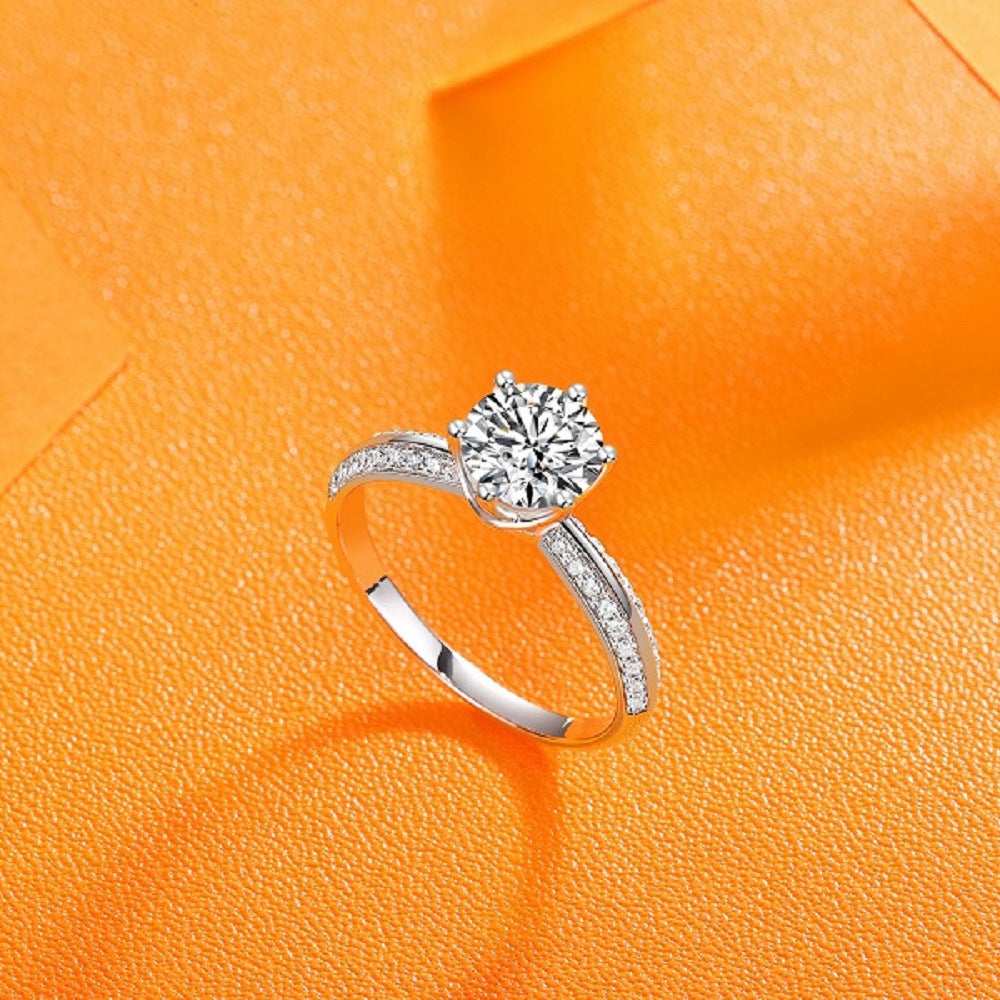 Happiness blooms like a flower Moissanite 5 carat ring
