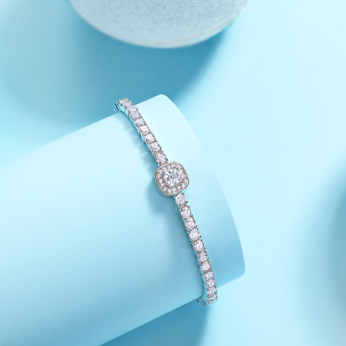 5.26 carat flower tennis bracelet trendy cool men and women the same style