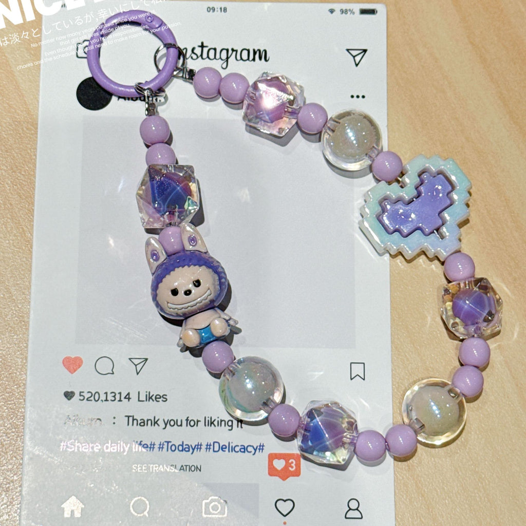 Free beaded mobile phone case pendant