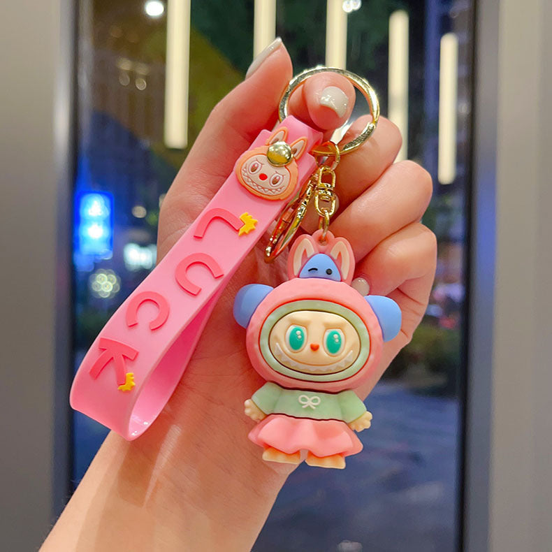 Free buck tooth baby sheep doll keychain.