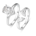 1.75 carats Water drop main and auxiliary rings