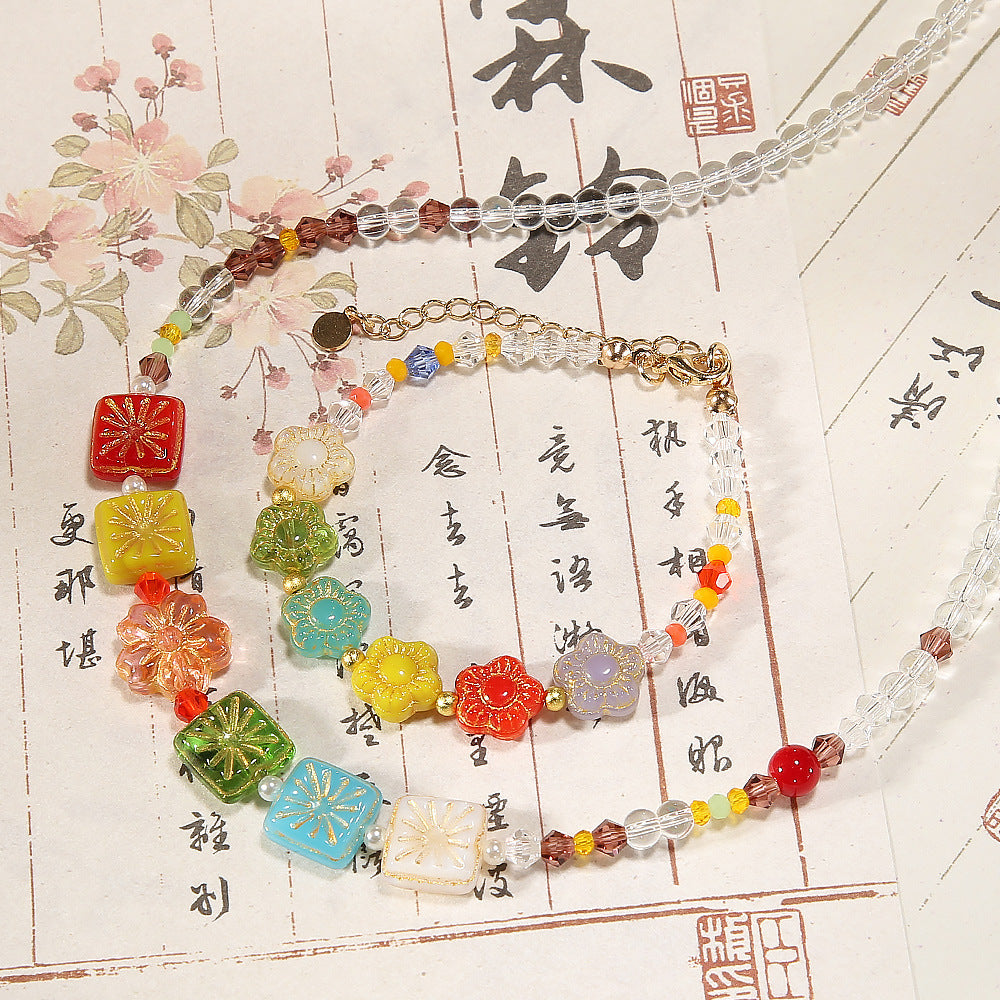 C-DIY Glazed Beads Handmade Loose Beads -Open in live