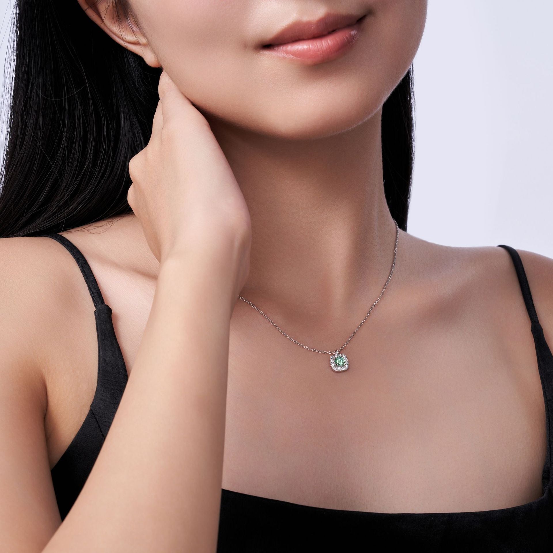 Classic Emerald Moissanite Necklace