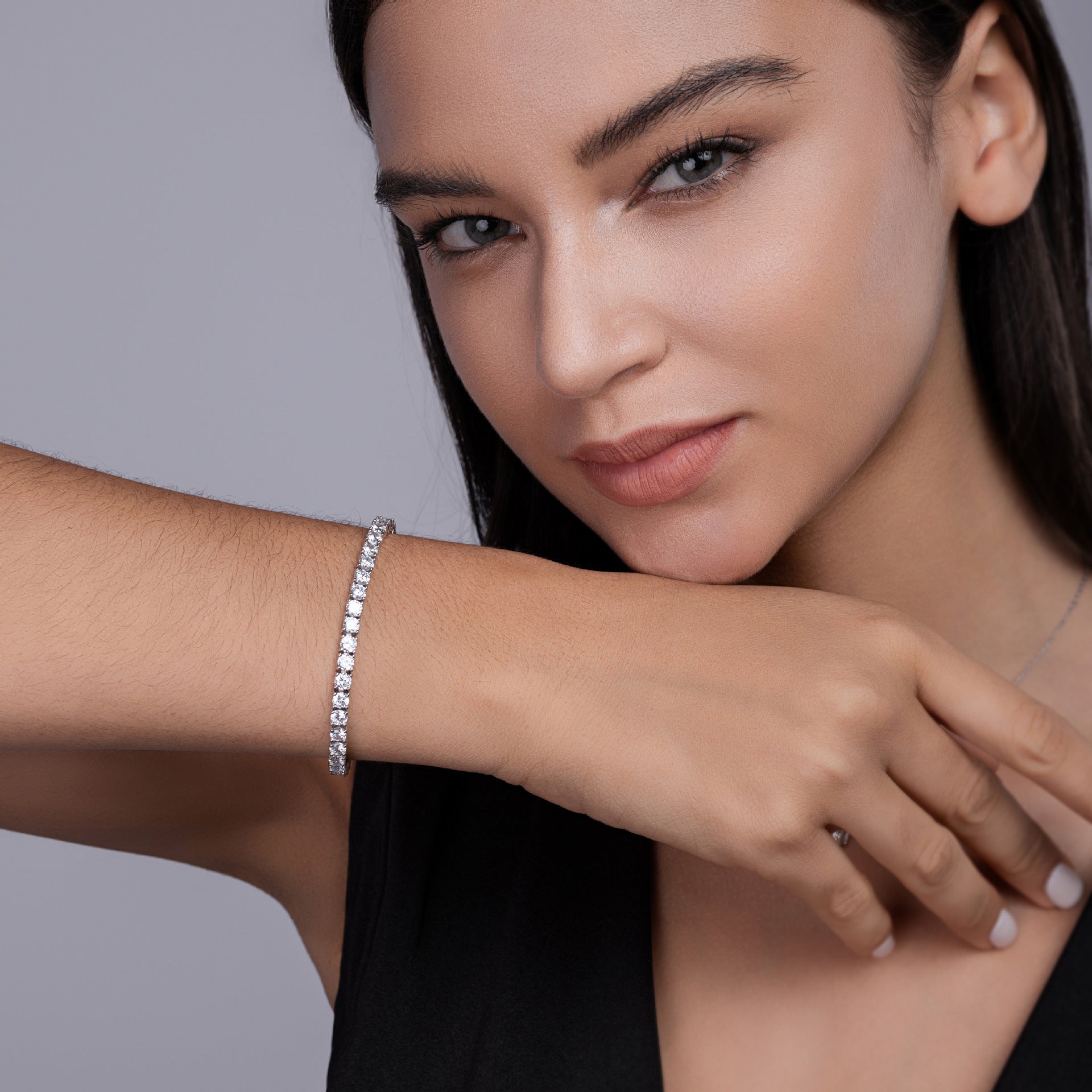 Lobster Clasp Bracelet Four-claw Tennis Bracelet