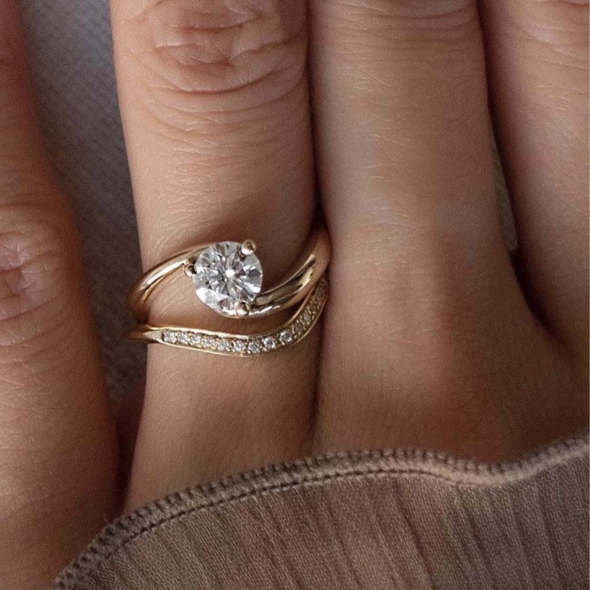 1.2Carat  retro premium combination ring