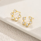 Gold Ring  Stud Earrings